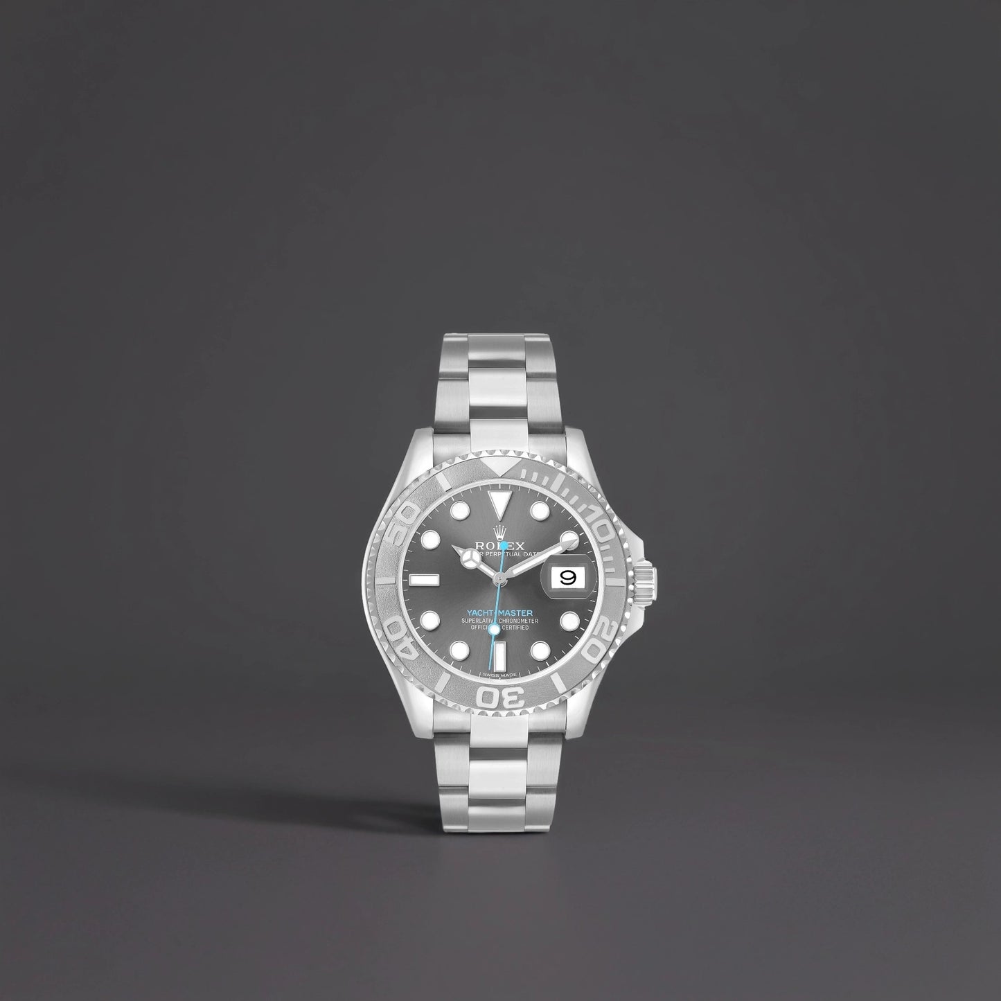 Rolex Yachtmaster Steel Platinum Rhodium Dial Mens Watch