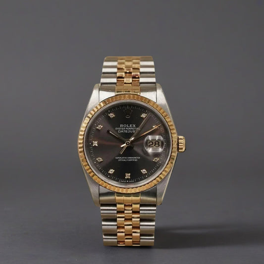 Rolex Datejust 31mm Rhodium Diamond Steel Yellow Gold