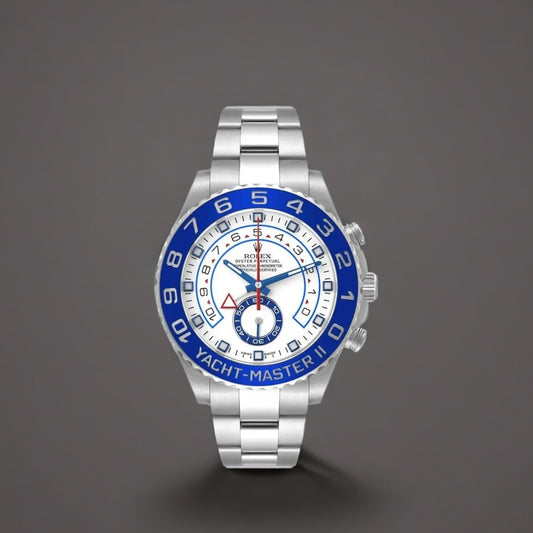 Rolex Yachtmaster II 44 Blue Cerachrom Bezel Steel Mens Watch