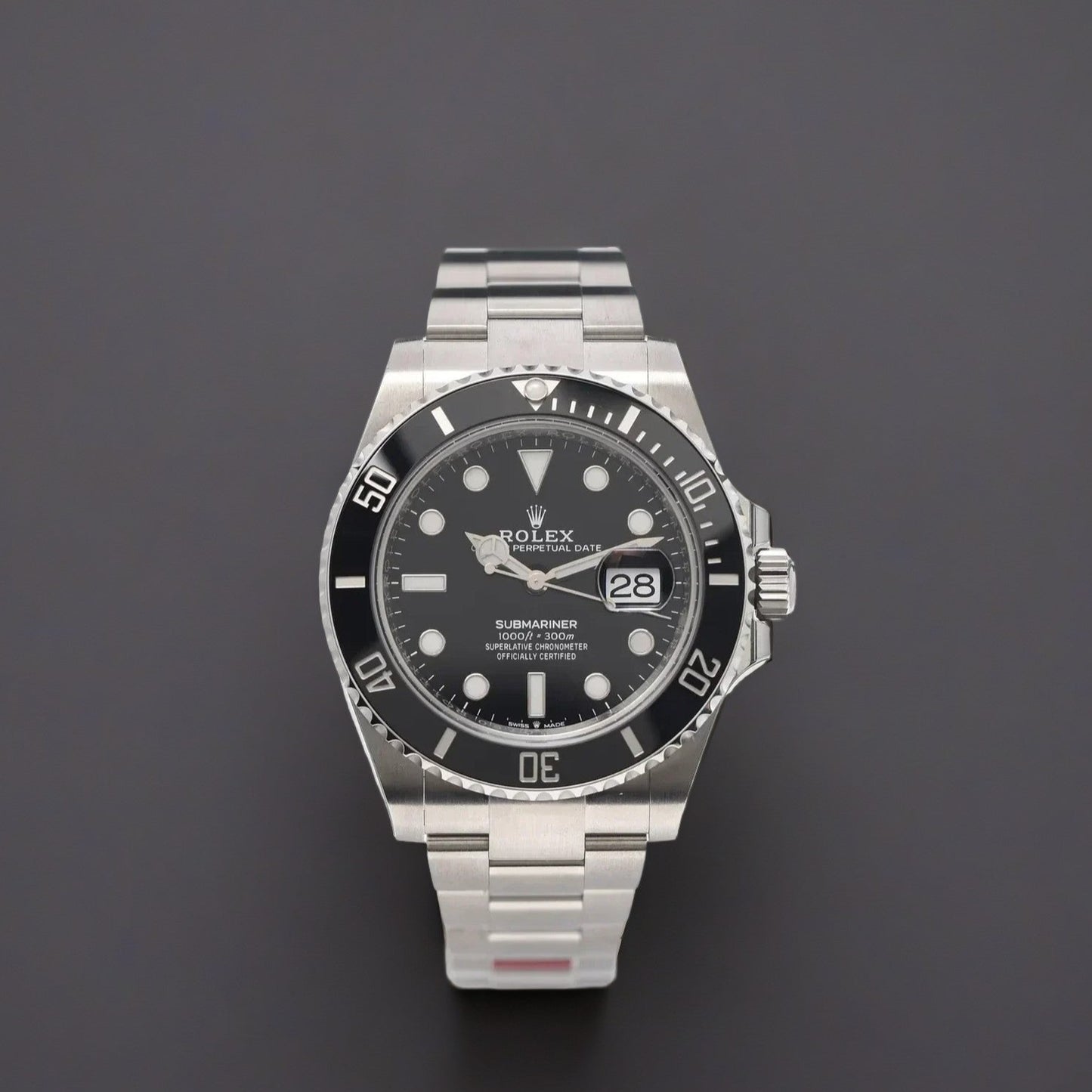 Stainless Steel 40mm Oyster Perpetual Submariner Date Watch Black