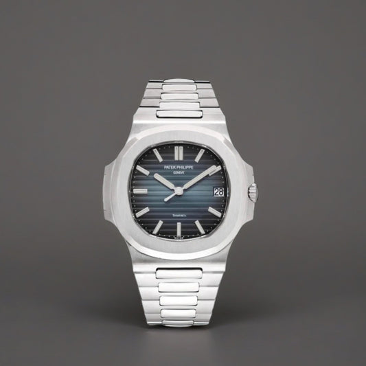 Stainless Steel 40mm Tiffany & Co. Nautilus Automatic Watch Blue