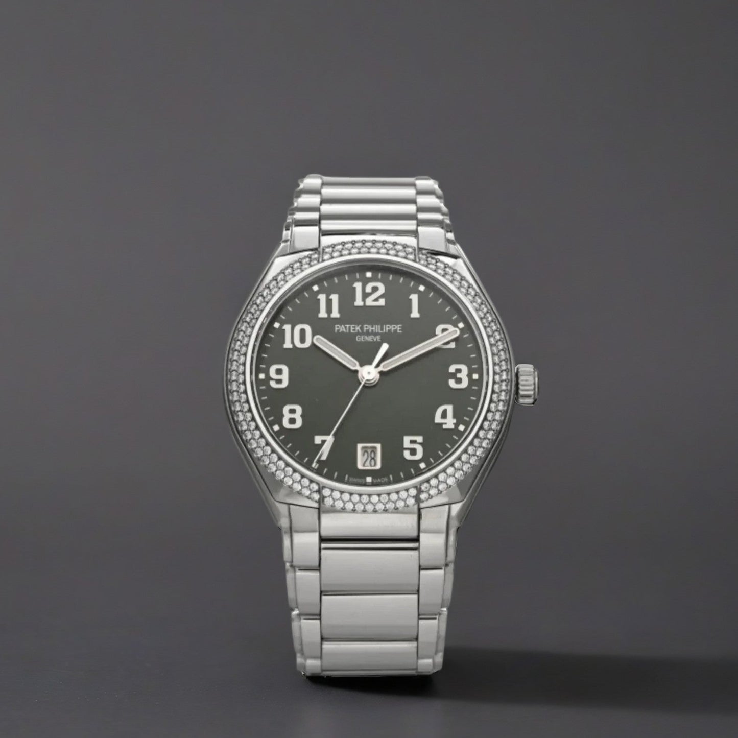 Stainless Steel Diamond 36mm Twenty-4 Automatic Watch Green