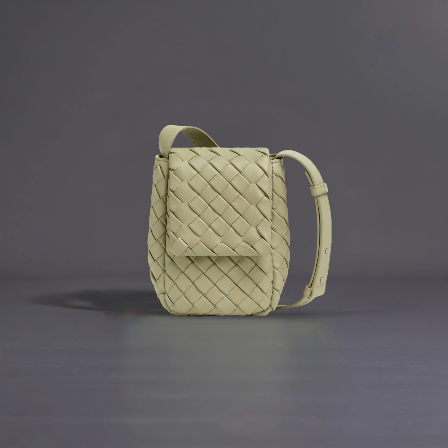 Bottega Veneta Mini Lambskin Cobble Cross-Body Bag