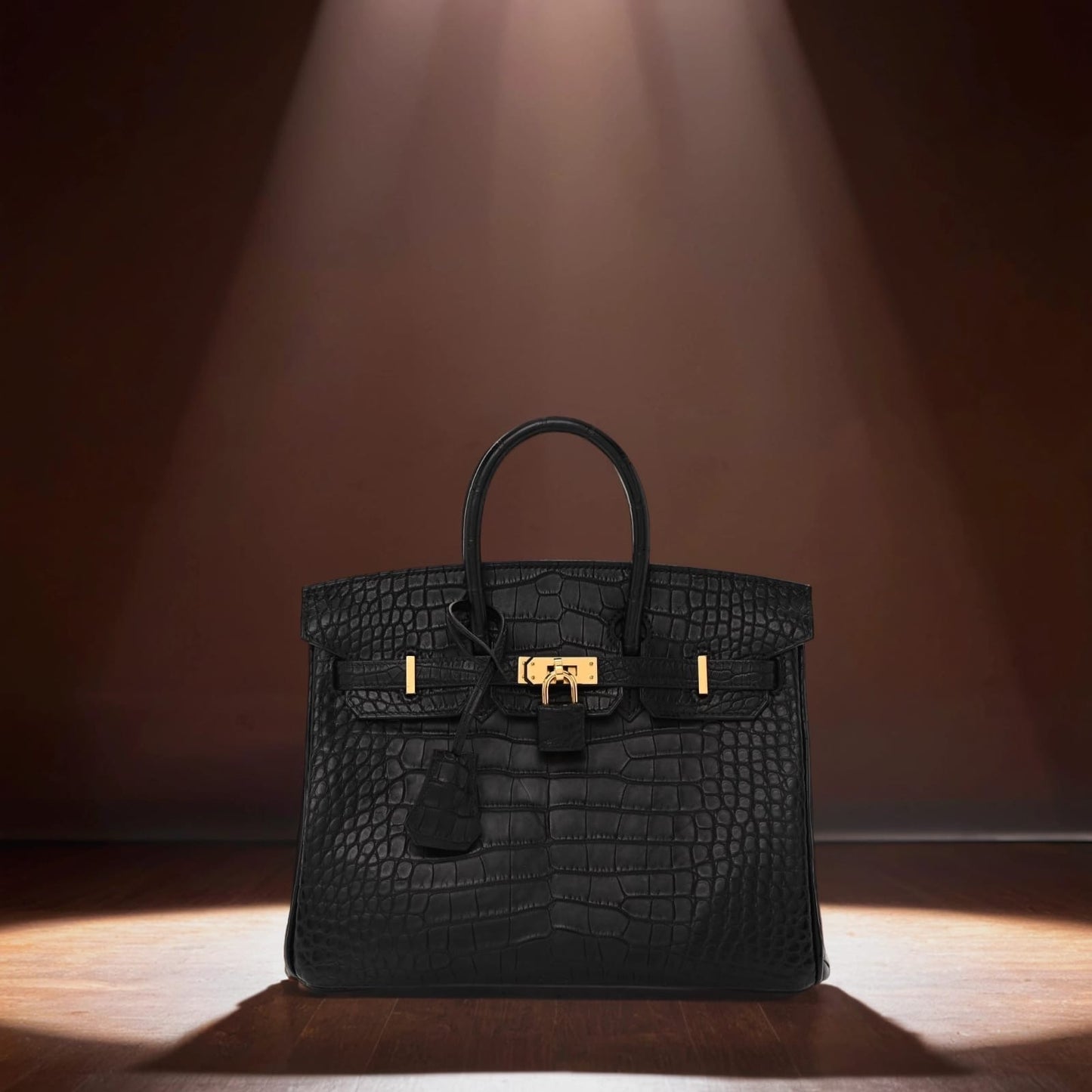 Matte Alligator Birkin 25 Black