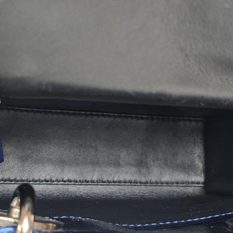 Metallic Mini Lizard Lady Dior Bag