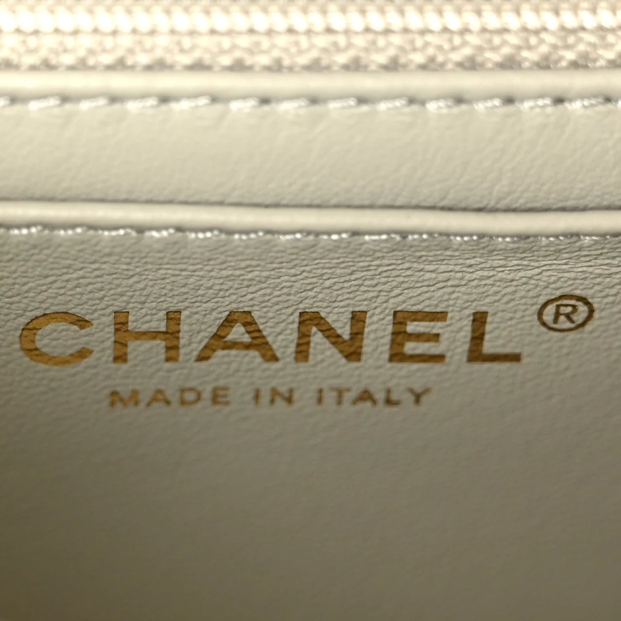 Lambskin Quilted Mini Square Flap Grey