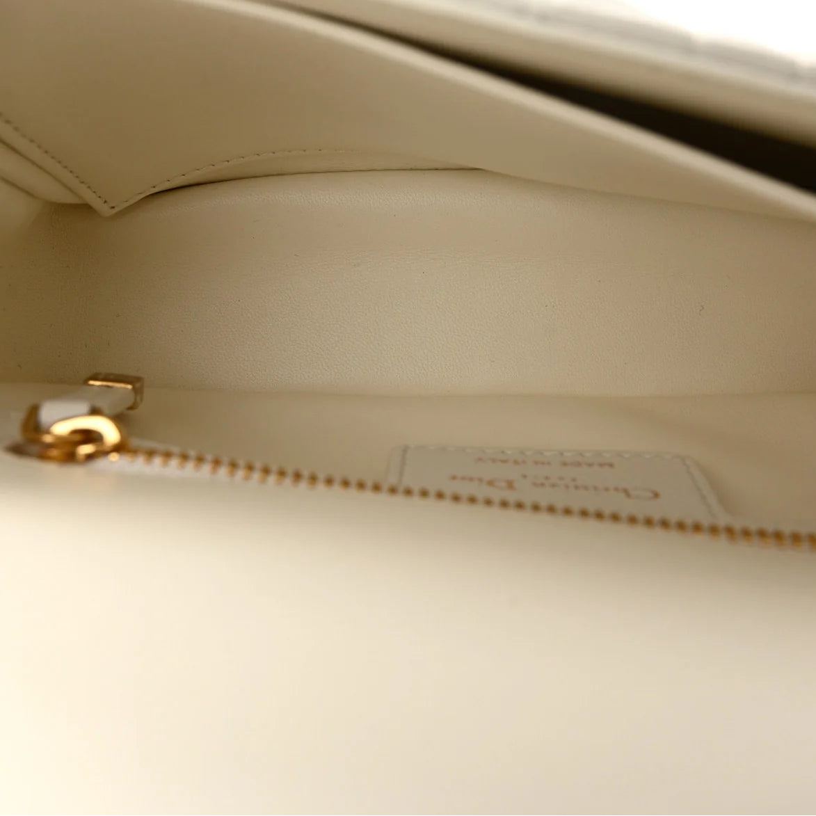 Lambskin Cannage Small Caro Bag Ivory