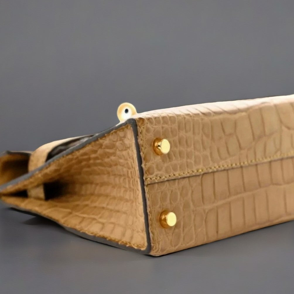 Matte Alligator Mini Kelly Sellier 20 Kraft