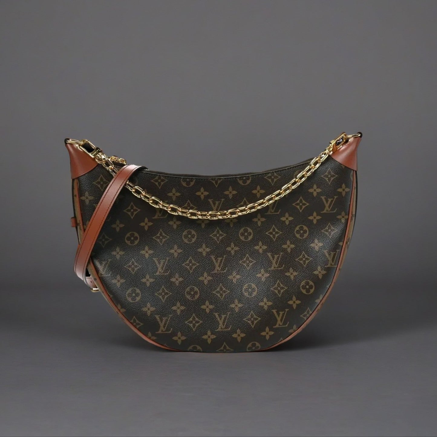 Reverse Monogram Loop Hobo