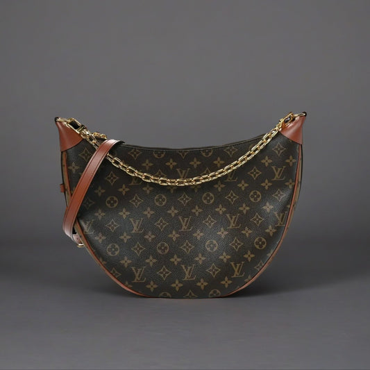Reverse Monogram Loop Hobo