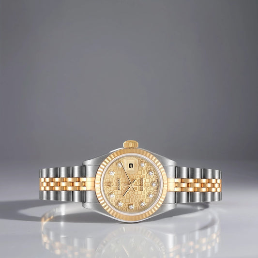 Rolex Datejust 26mm Steel Yellow Gold Anniversary Diamond Dial Watch