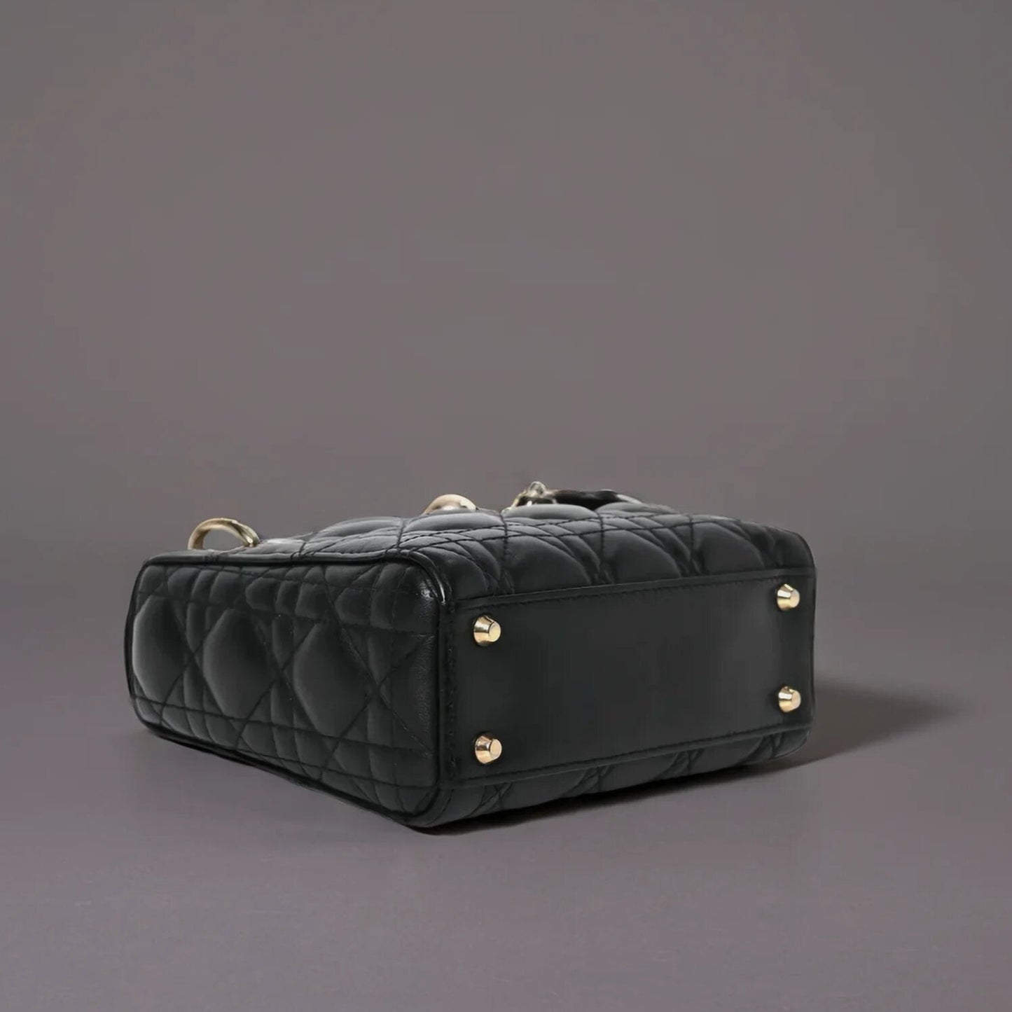 Lambskin Cannage Mini Lady Dior Black