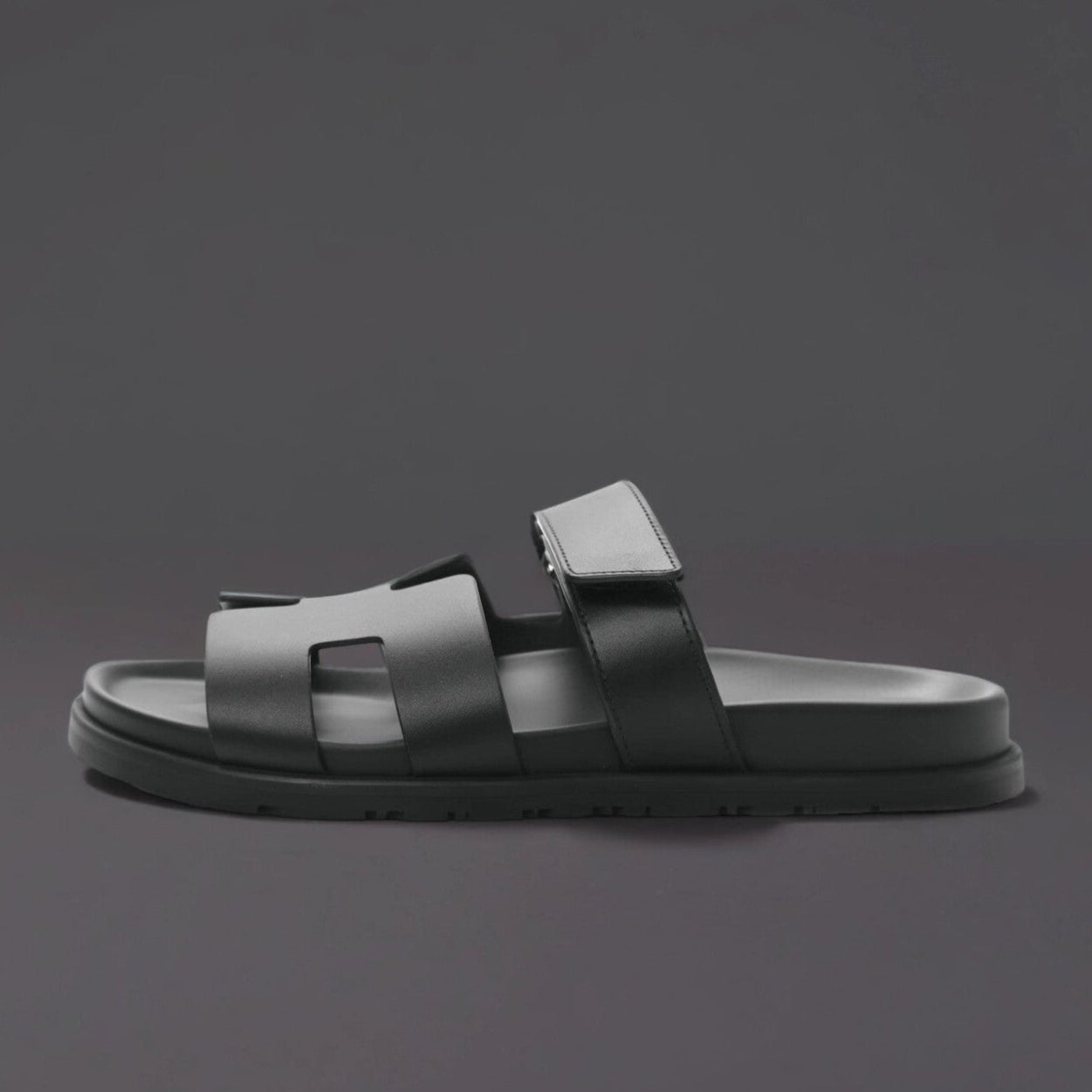 Calfskin Womens Chypre Sandals 40.5 Black