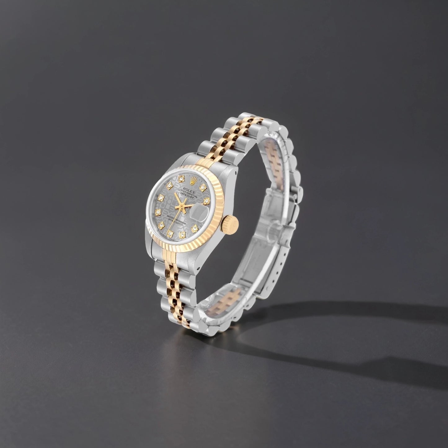 Rolex Datejust 26 Steel Yellow Gold Silver Computer Diamond Dial  Watch