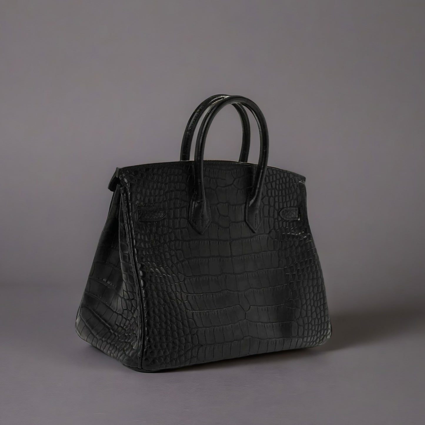 Matte Alligator Birkin 25 Black