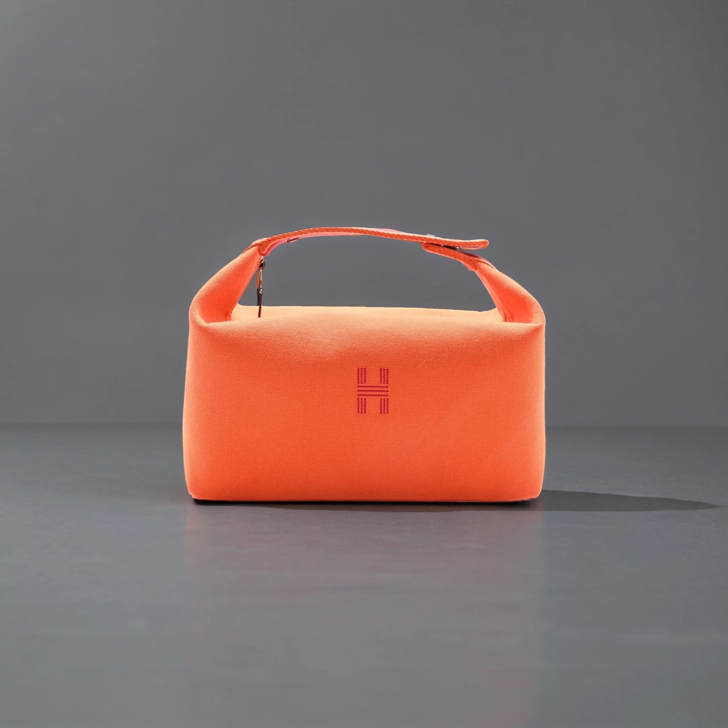 Canvas Large Bride-A-Brac Pouch Orange Feu Burgundy