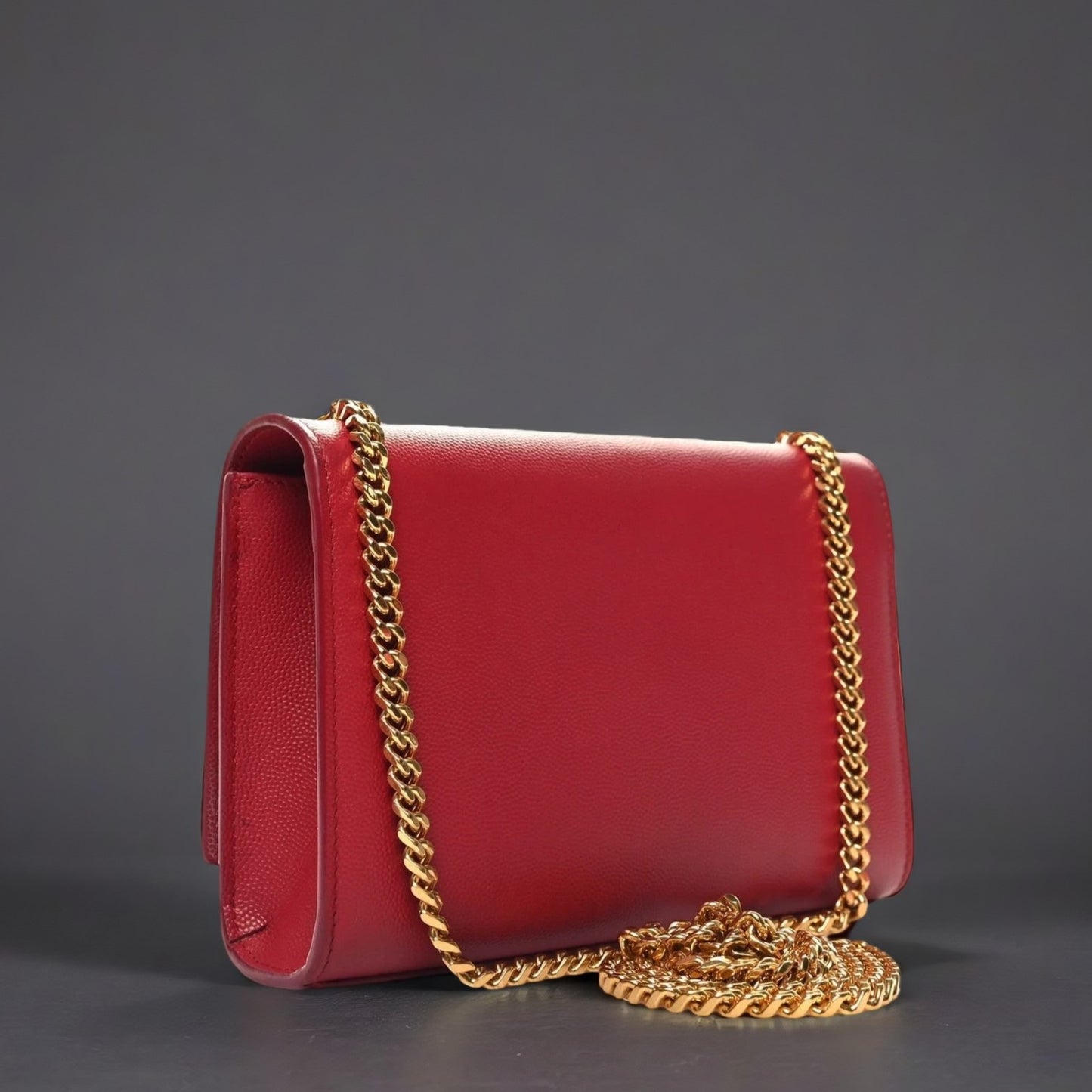 Grain De Poudre Small Monogram Kate Satchel Red