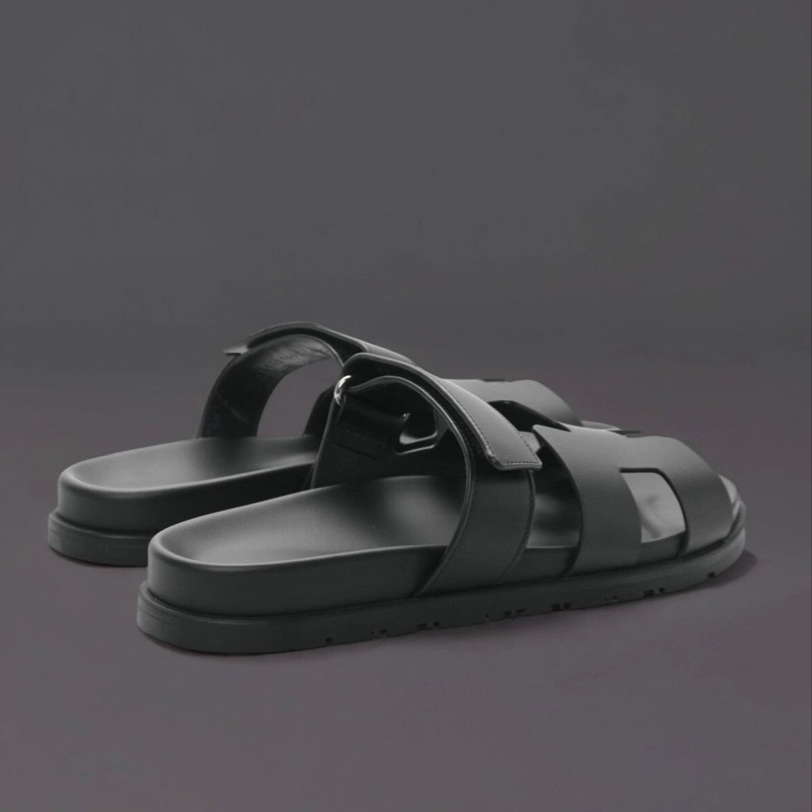 Calfskin Womens Chypre Sandals 40.5 Black