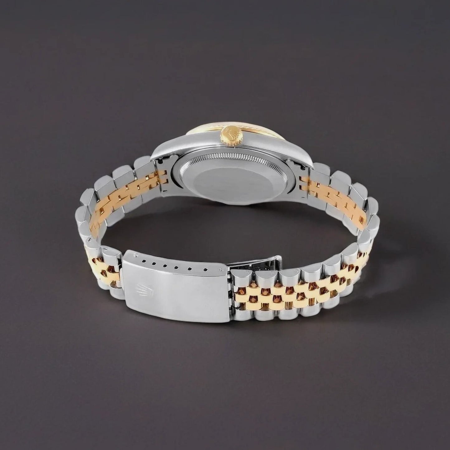 Rolex Datejust 36mm Steel Yellow Gold Slate Diamond Dial Watch