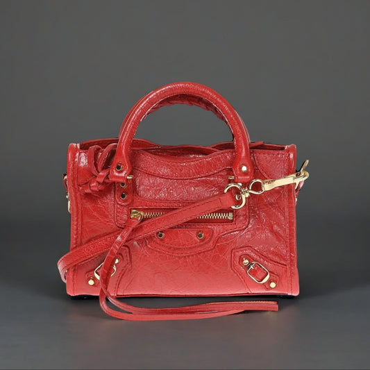 Red Nano City Shoulder Bag