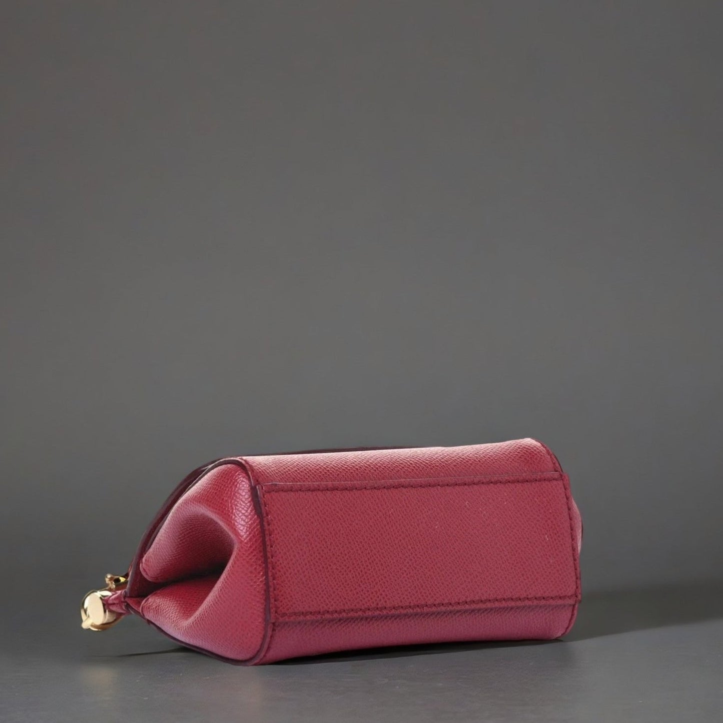 DOLCE & GABBANA Dauphine Micro Miss Sicily Satchel Dark Red