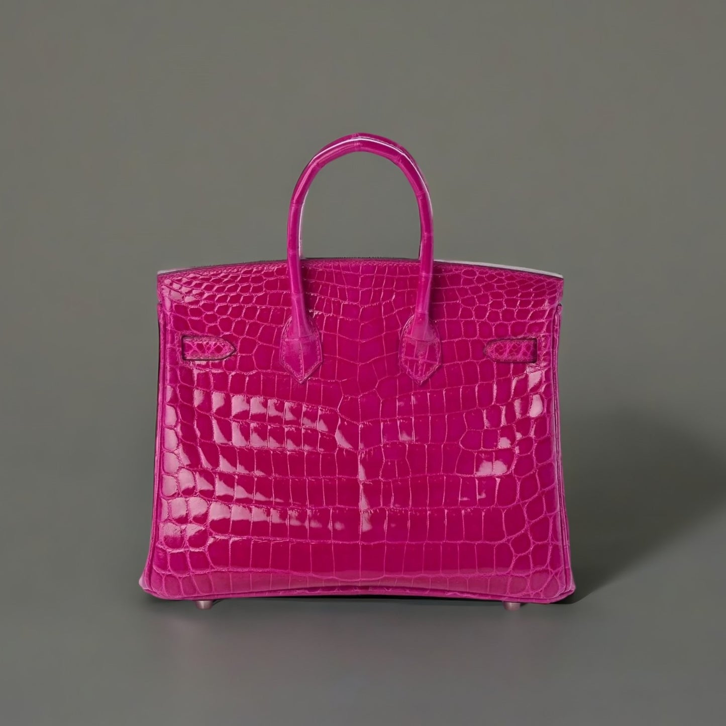 Shiny Niloticus Crocodile Birkin 25 Rose Scheherazade