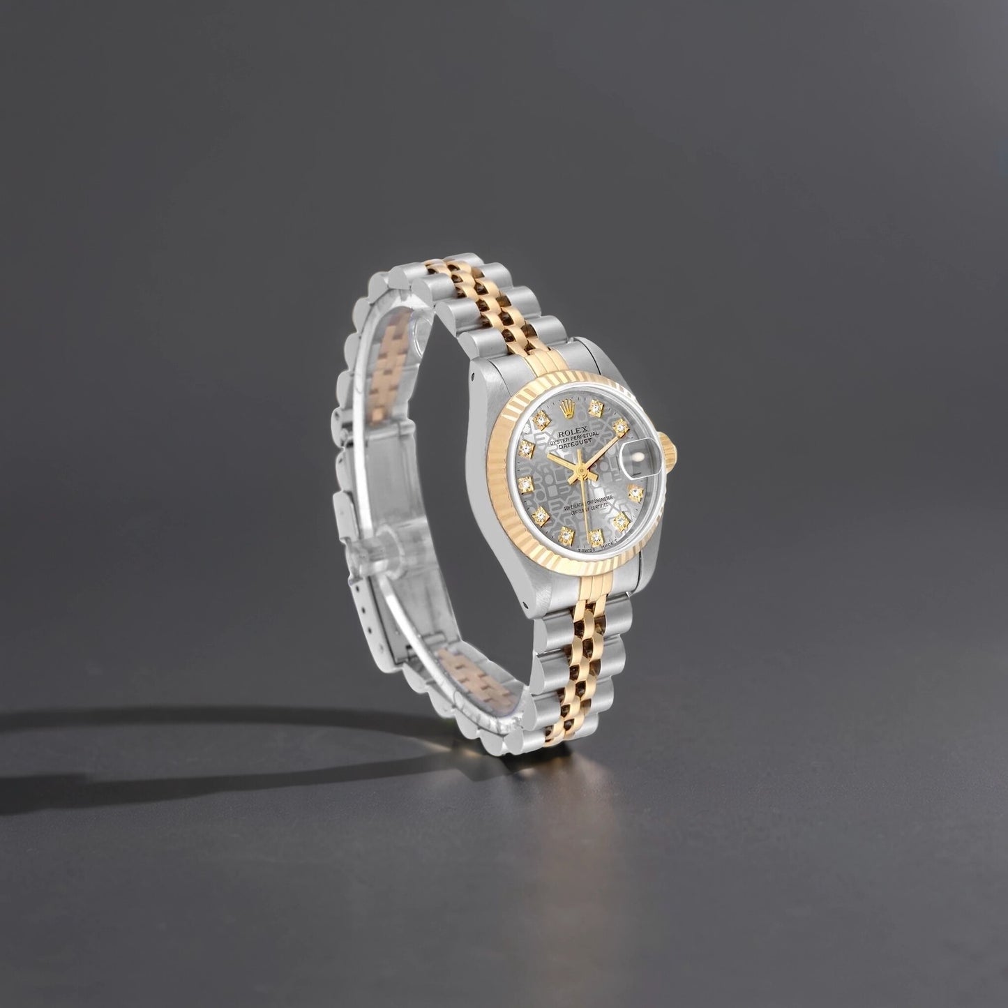 Rolex Datejust 26 Steel Yellow Gold Silver Computer Diamond Dial  Watch