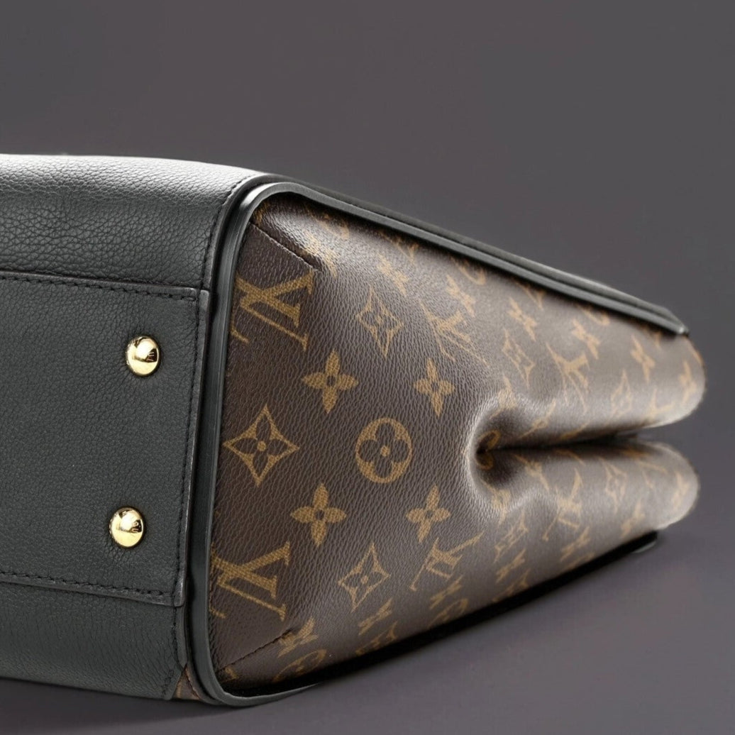 Calfskin Monogram Kimono Tote Black