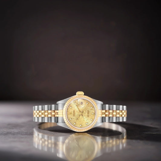 Rolex Datejust 26mm Steel Yellow Gold Diamond Dial  Watch