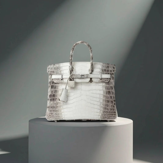 Matte Niloticus Crocodile Himalaya Birkin 25 Blanc