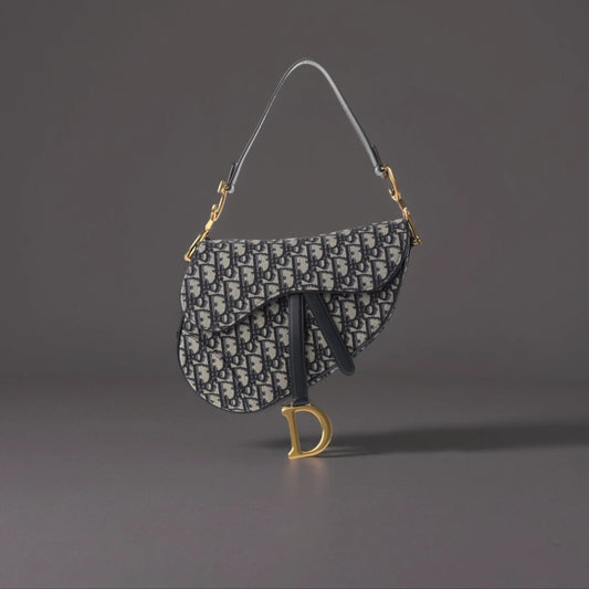 Oblique Saddle Bag Blue