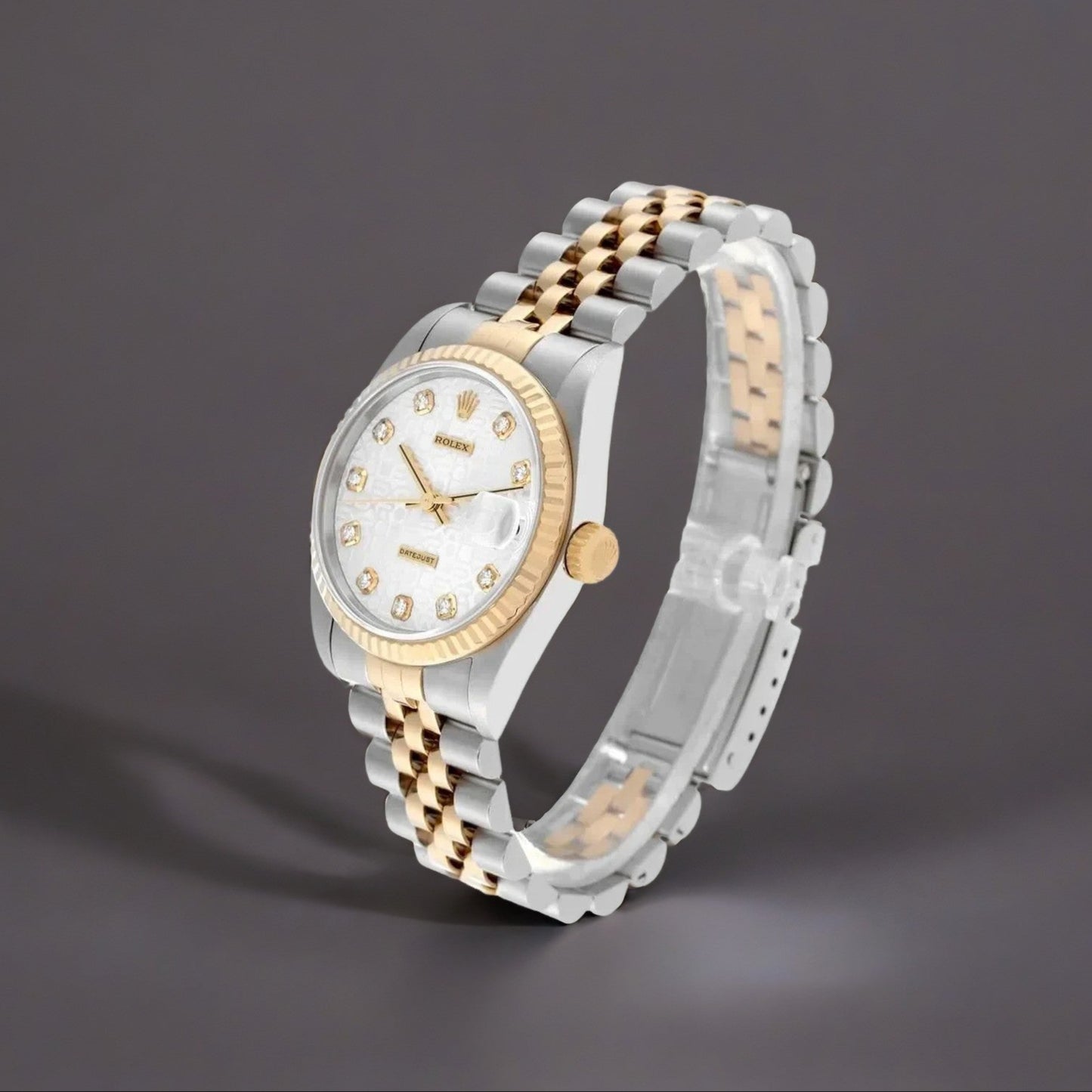 Rolex Datejust Midsize 31 Steel Yellow Gold Diamond Watch