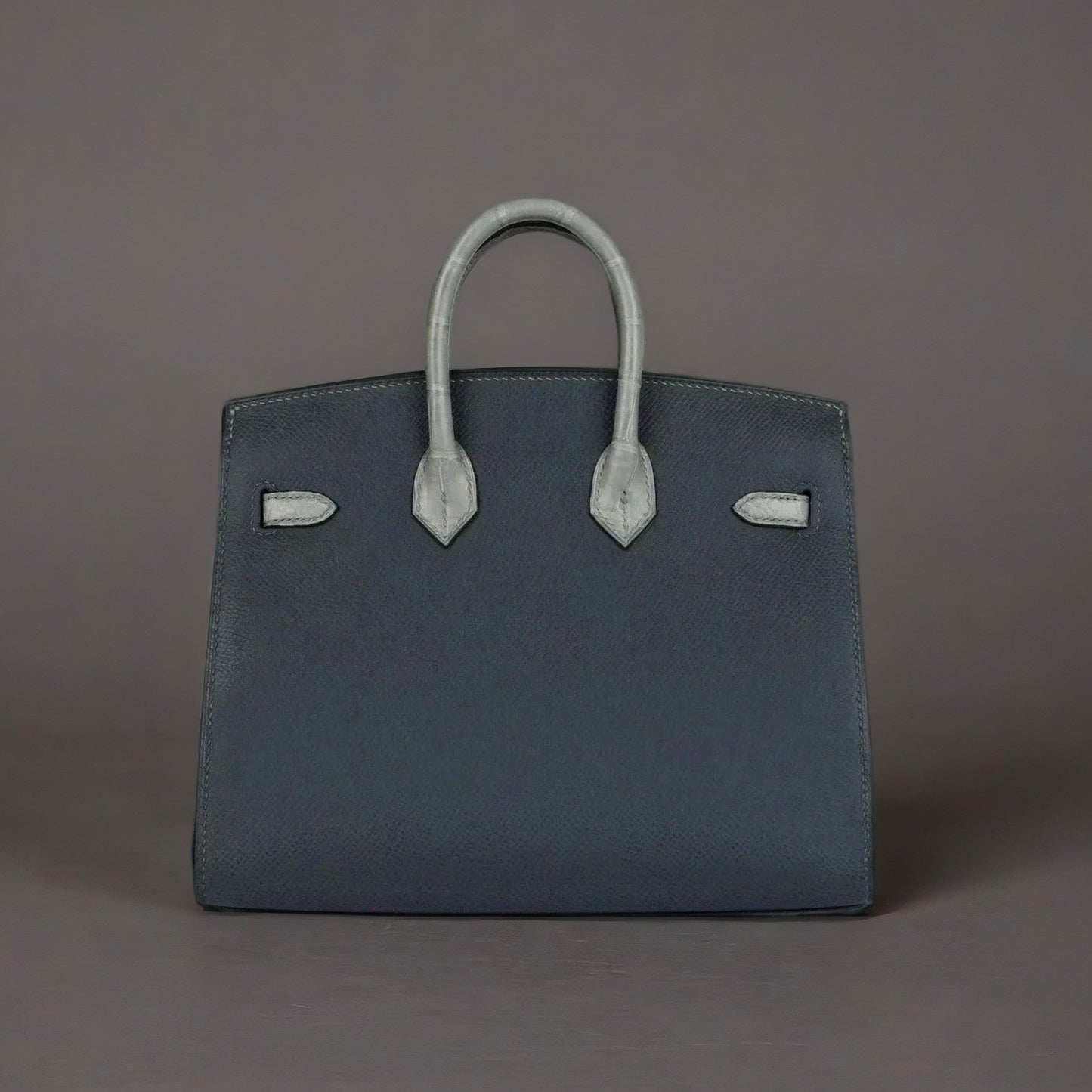 "Rainy Days" Sac Faubourg Birkin 20 Gris Misty Matte Alligator Permabrass Hardware