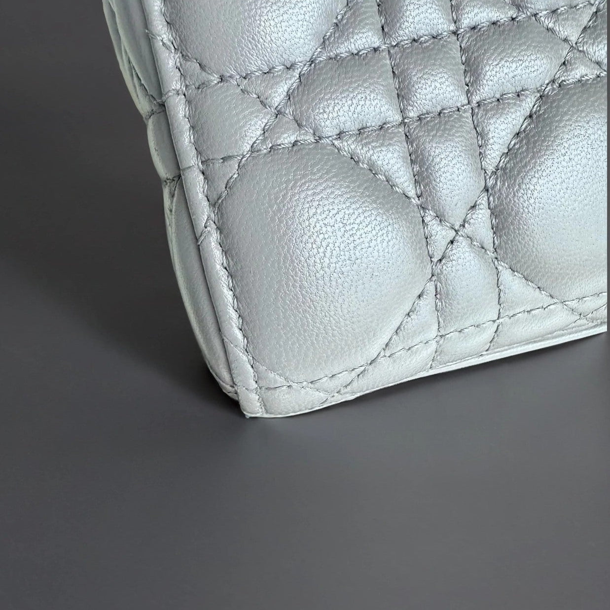 Lambskin Cannage Small My ABCDior Lady Dior Grey