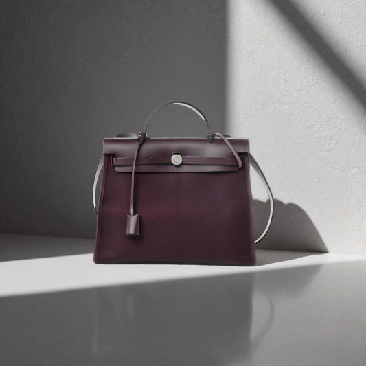 Vache Hunter Toile Officier Herbag Zip 31 PM Burgundy