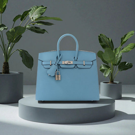 Epsom Birkin Sellier 25 Celeste