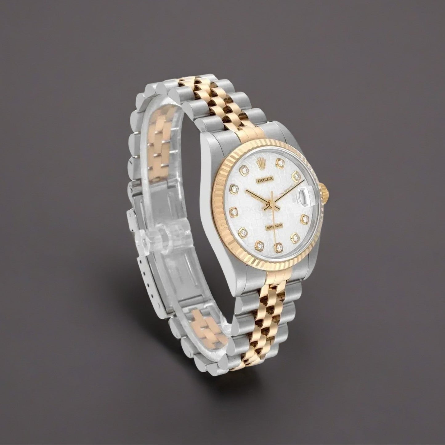 Rolex Datejust Midsize 31 Steel Yellow Gold Diamond Watch