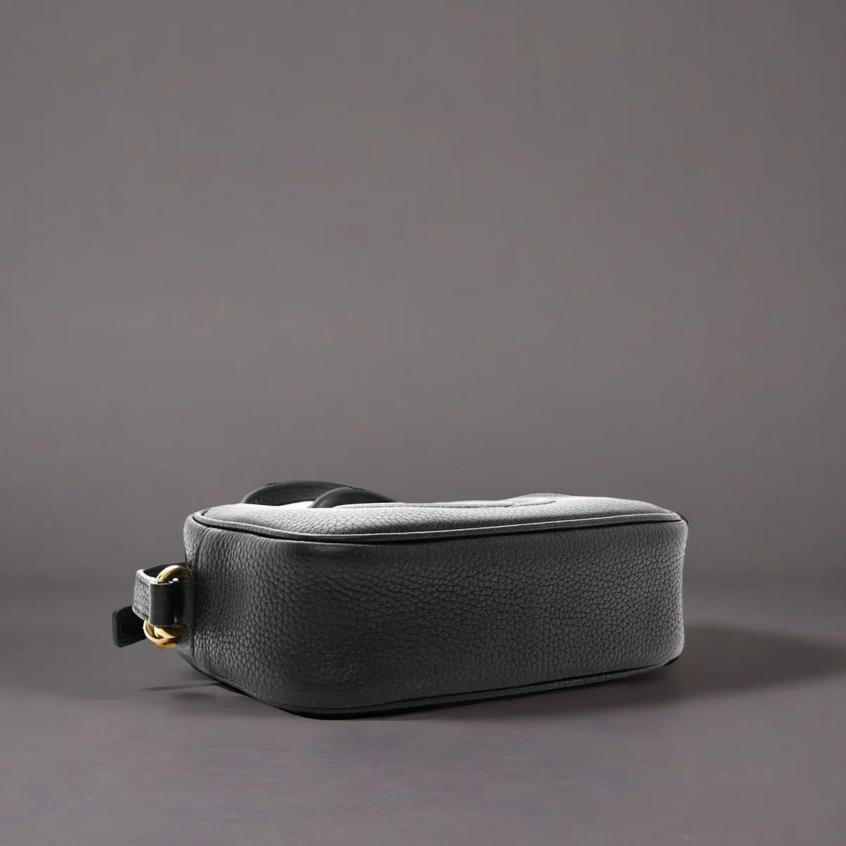 Pebbled Calfskin Mini Soho Disco Bag Black