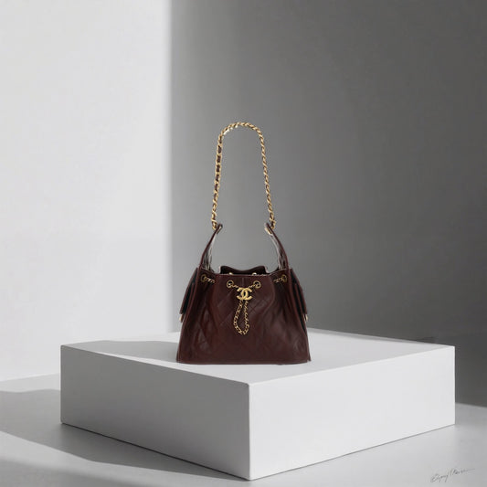 Caviar Quilted Small Chanel 25 Handbag Burgundy