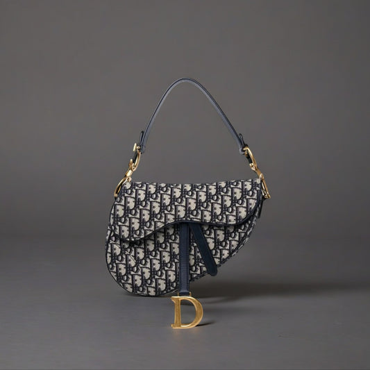 Oblique Saddle Bag Blue