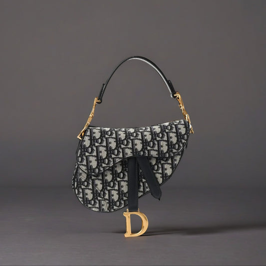 Oblique Mini Saddle Bag Blue