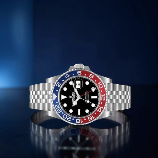 Rolex GMT Master II Blue Red Pepsi Bezel Steel 40mm