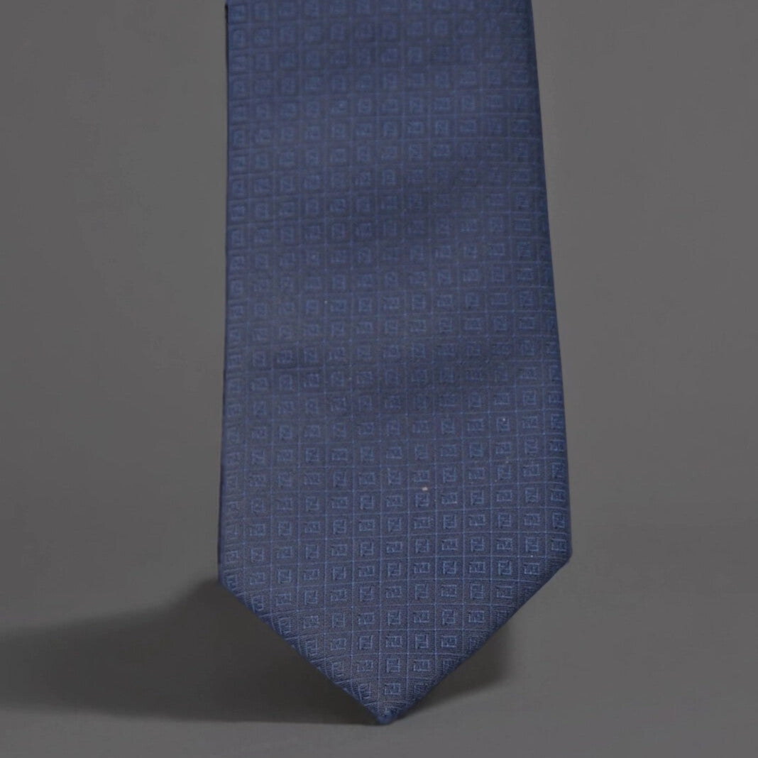 Blue silk tie