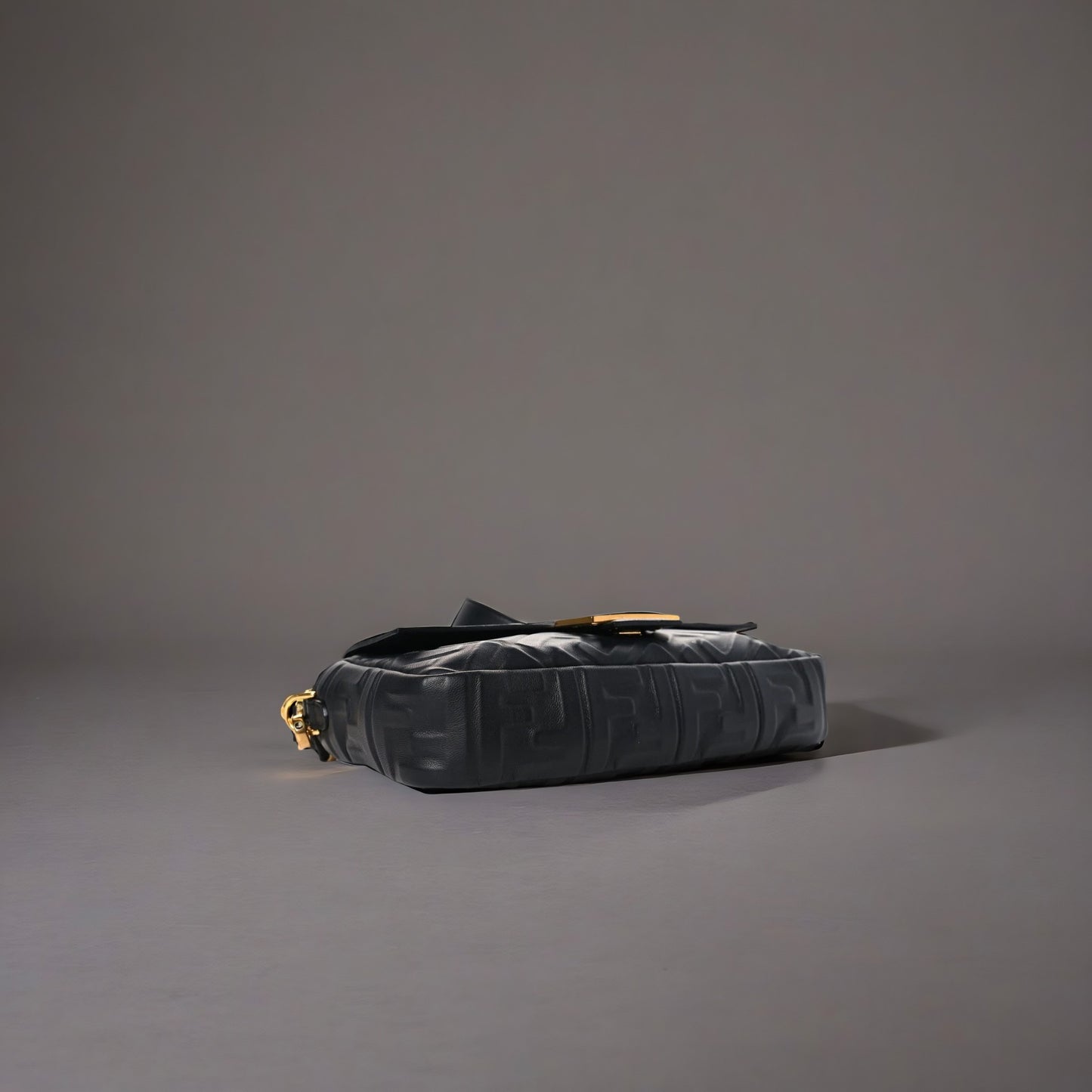 Nappa FF 1974 Embossed Baguette Black