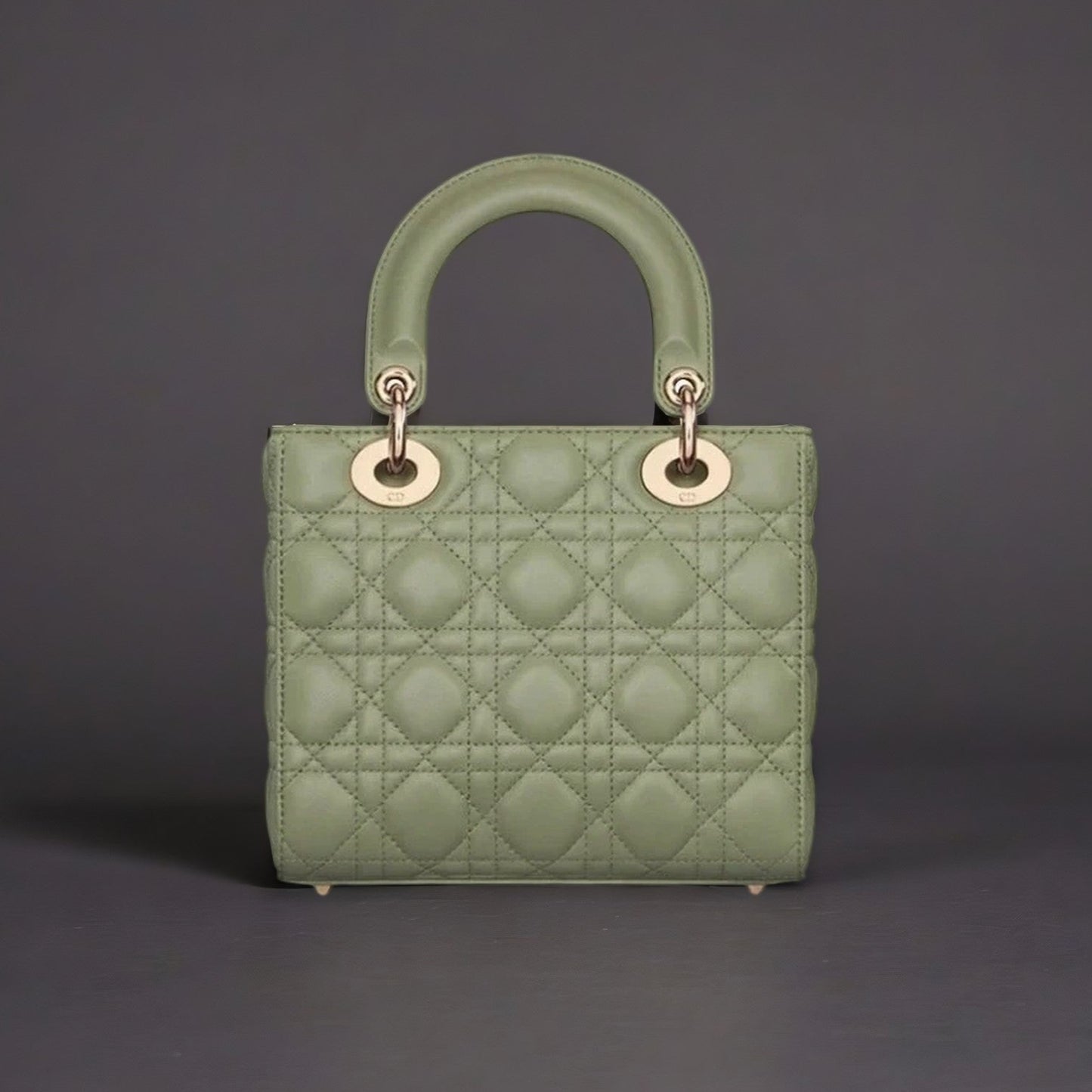 Lambskin Cannage Small My ABCDior Lady Dior Pastel Peyote Green