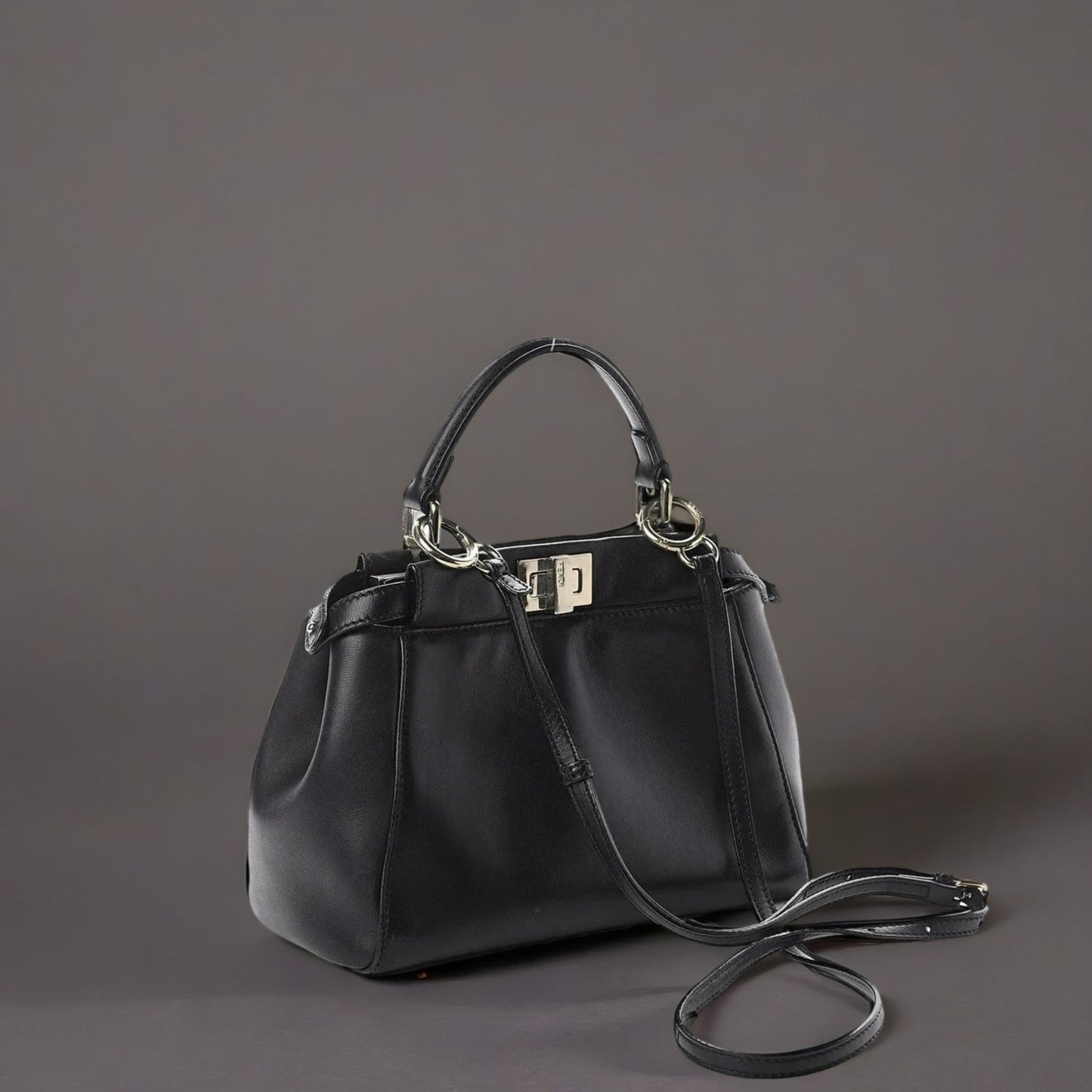 Nappa Mini Peekaboo Iconic Satchel Black