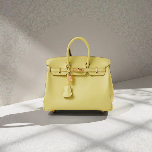 Birkin 25 yellow lime da bain
