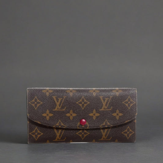 Monogram Emilie Wallet Fuschia