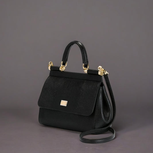 small Sicily iguana-print top-handle bag