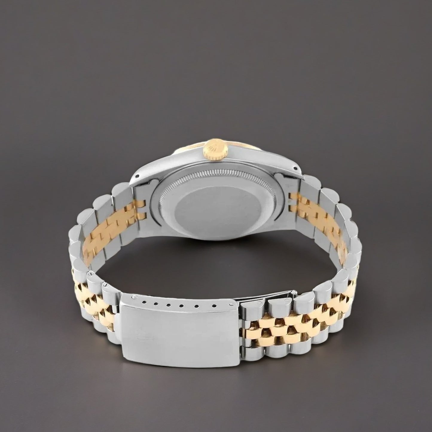 Rolex Datejust 36mm Steel Yellow Gold Blue Roman Dial Watch